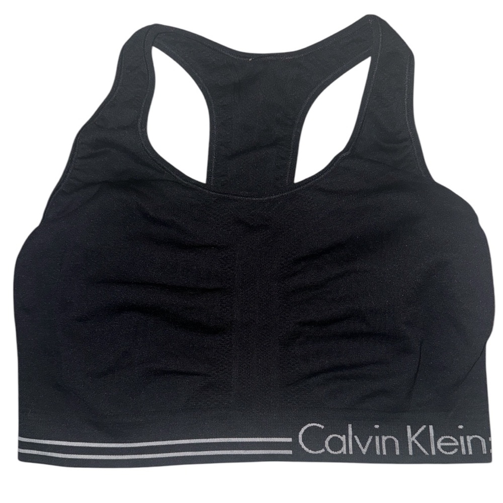 CALVIN KLEIN Neutral Performance Impact Reversible Sports Bra Sz S